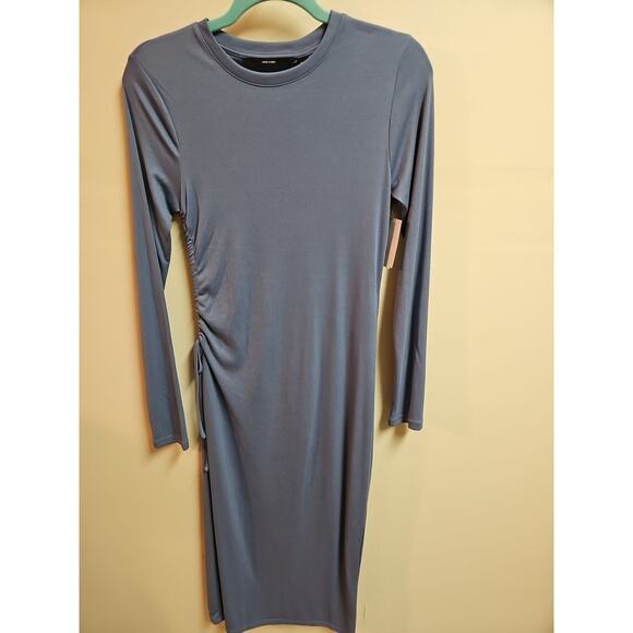 Vero Moda Dresses & Skirts - Vero Moda Slate Blue Knit Fitted Dress With Cinched Side Size S NWT